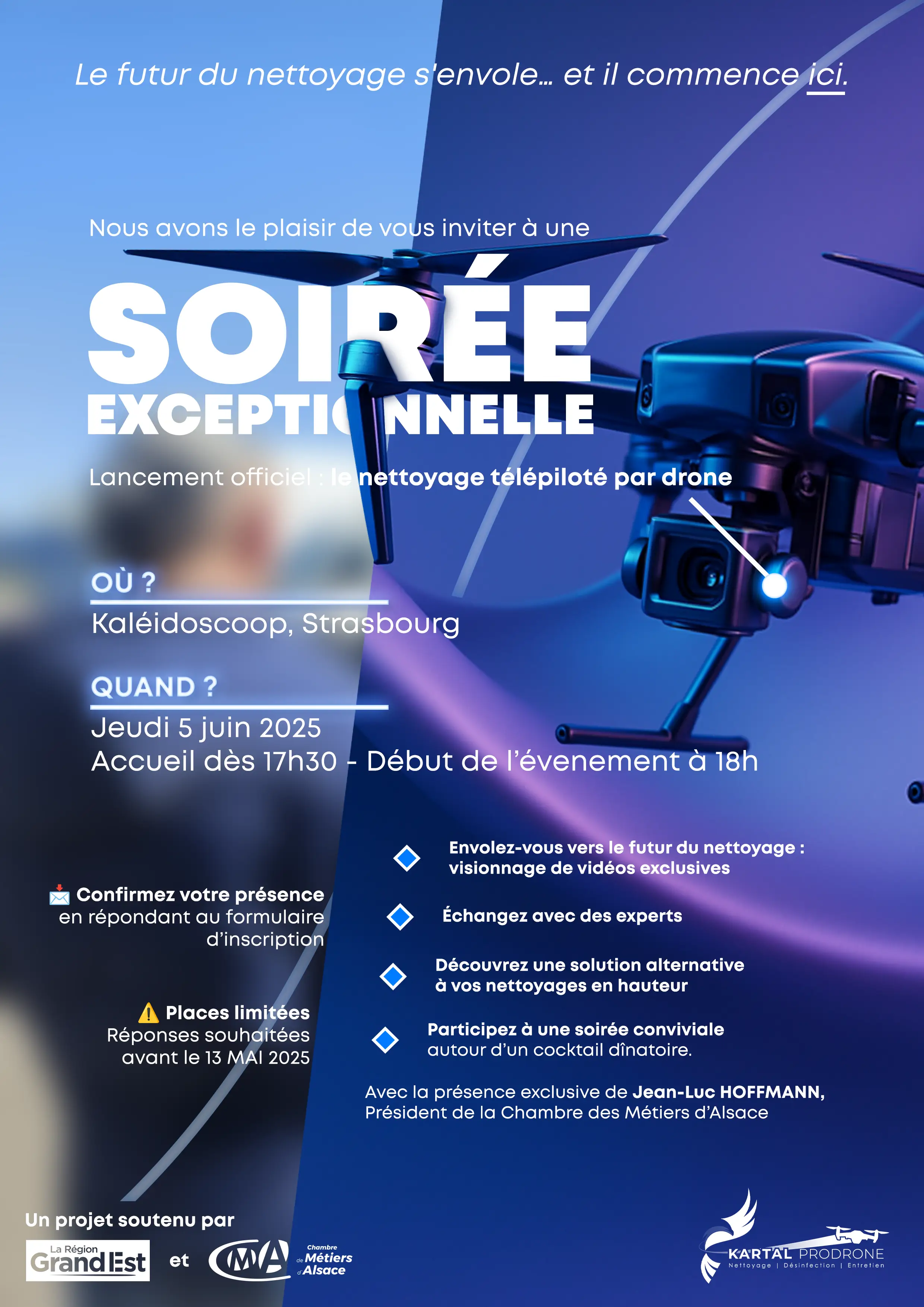 Affiche de lancement – Kartal Propreté x Drone