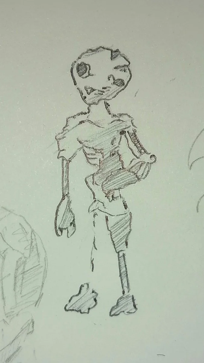 Illustration horrifique : Esquisse d’un Zombie